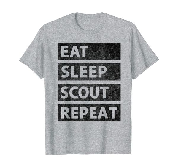 

eat sleep scout repeat funny scout gift t-shirt, White;black