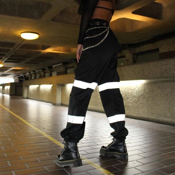 

women's pants & capris mrmt 2021 brand trousers casual small feet loose multi-pocket for female tooling trouser, Black;white