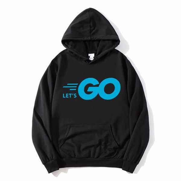 

men's hoodies & sweatshirts golang developer fashion pullover hoodie software coder gift backend autumn winter soft clothes men women u, Black