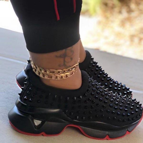 

casual shoes rivet women's casual shoes in 2020, Black