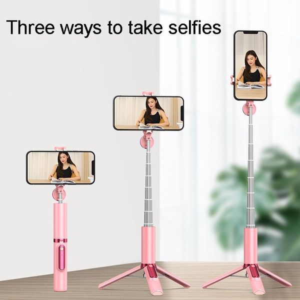

wireless bluetooth selfie stick foldable aluminum alloy tripod with remote for android smartphone monopods