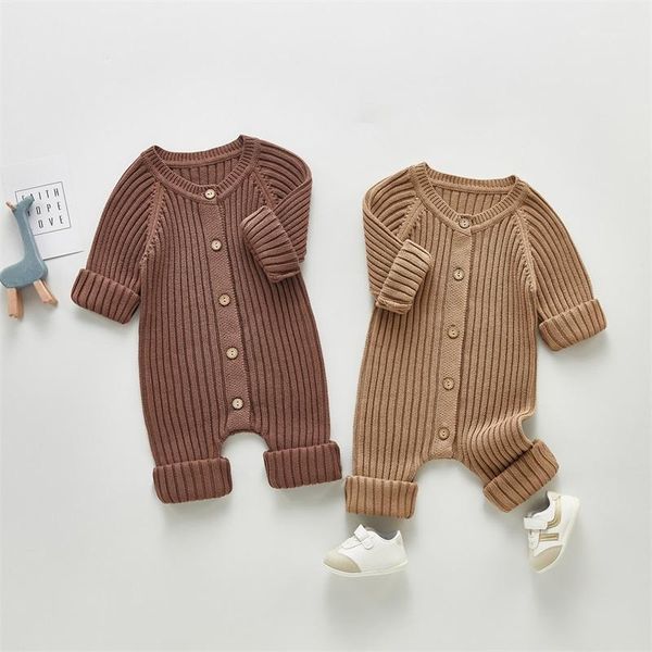 

jumpsuits 0-2 years baby toddler long sleeve infant girls knitwear rompers for born clothing1, Blue