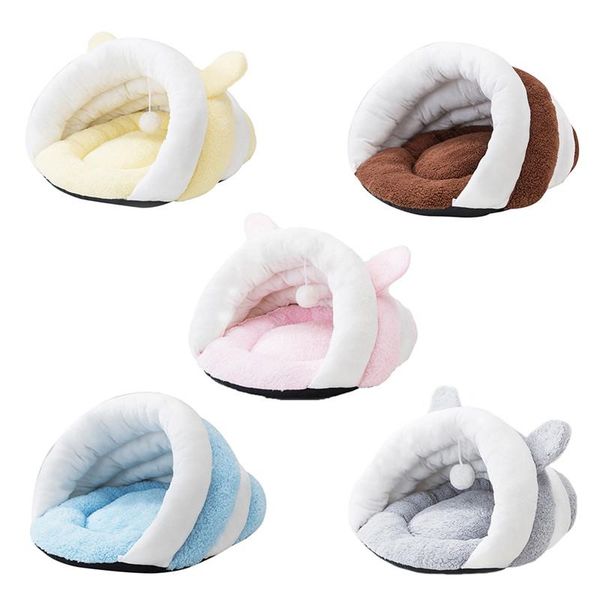 

cat beds & furniture slipper shape with ears sleep bag small dog sleeping puppy cave bed pet tools cute plush winter warm mat
