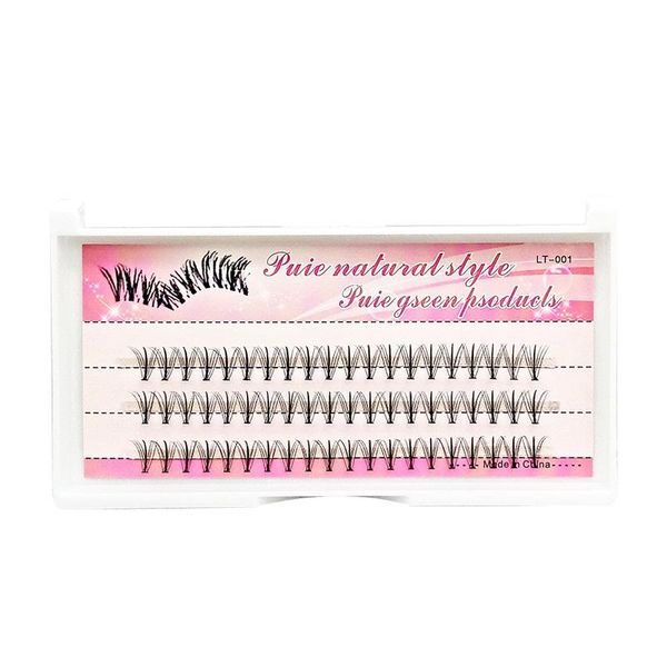 

false eyelashes skyey care lash extention pre-cut dly segment lashes fluffy plastic clear round case home studio diy eyelash extension