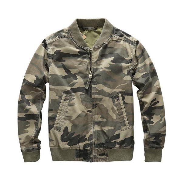 

men's jackets mcikkny men cargo military and coats camouflage autumn outwear for male clothing size s-2xl cotton, Black;brown