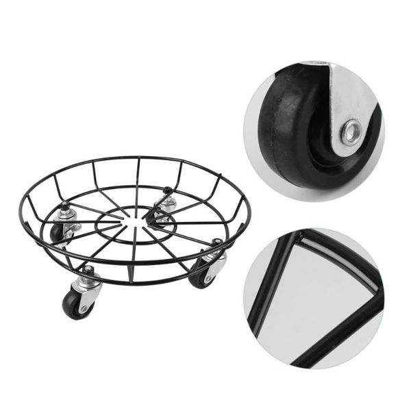 

decorative objects & figurines heavy duty metal plant caddy movable potted stand holder with casters