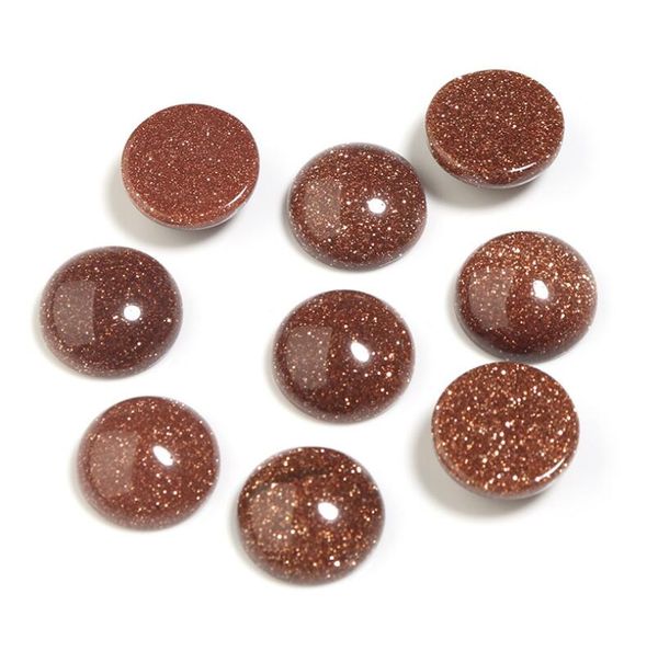 

20 pcs/lot round stone beads diy time gem gold sandstone ring surface patch, Black