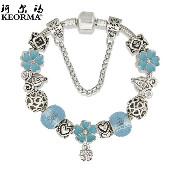 

souvenirs hand catenary simple crystal bracelet # national style alloy large hole bead creative variety