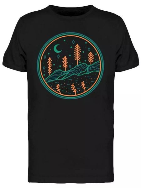 

pines moonbathing tee men's -image by shutterstock, White;black