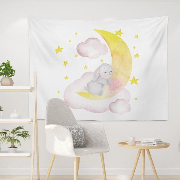 

tapestries white kawaii tapestry wall hanging creative modern cartoon anime large bedroom wandteppich room decoration eb50gt