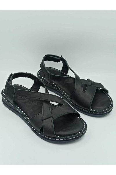 

sandals women's leather, Black