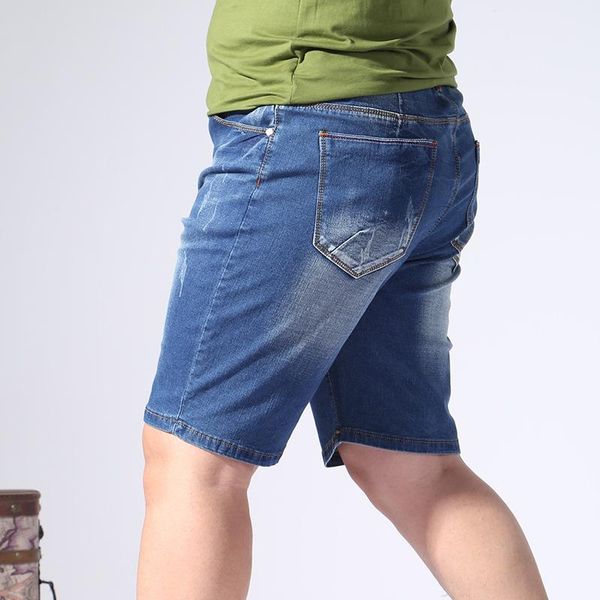 

men's shorts extra large size denim oversized elastic waist knee length summer loose men plus 9xl 8xl 7xl 6xl, White;black