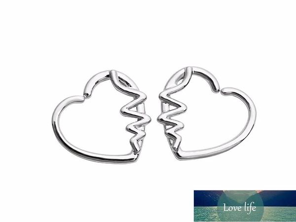 

50pcs body jewelry piercing - heart hoop ear helix daith cartilage tragus earring nose septum ring bend shine 18g factory price expert desig, Silver