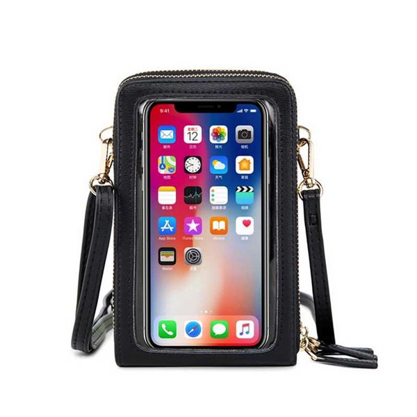 

fast drop touch screen messenger mobile phone bag female trendy multi-functional fashion simple shoulder waist bags