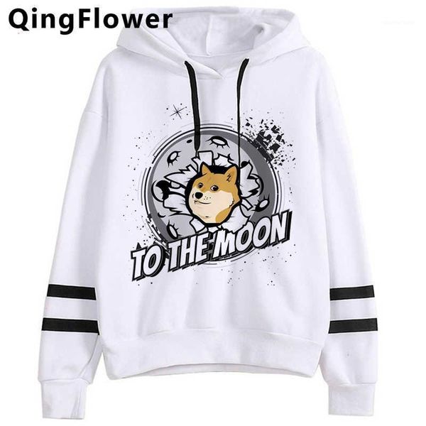 

men's hoodies & sweatshirts dogecoin to the moon male plus size 2021 clothing hoddies, Black