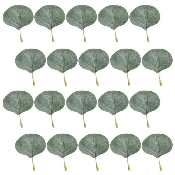 

100pcs simulation eucalyptus leaves artificial green wreath decorative flowers & wreaths