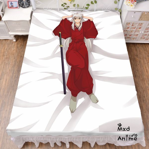 

sheets & sets japanese anime inuyasha bed sheet throw blanket bedding coverlet cosplay gifts flat sheet cd062 u95x