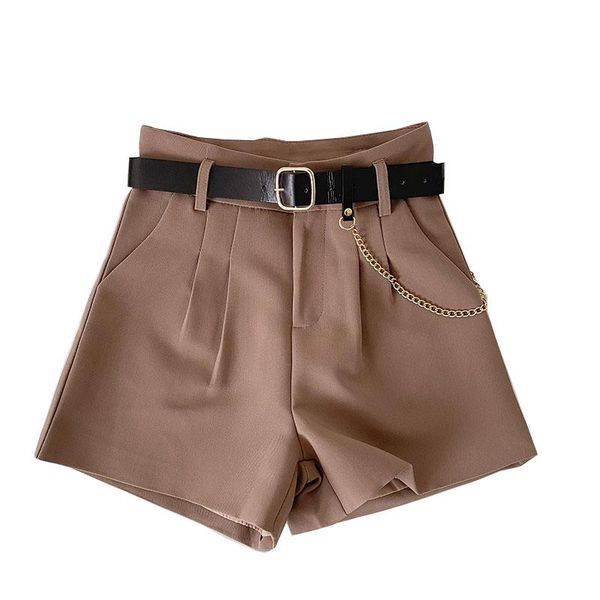 

women's shorts summer korean style temperament fashion chain decoration high waist a-line women, White;black