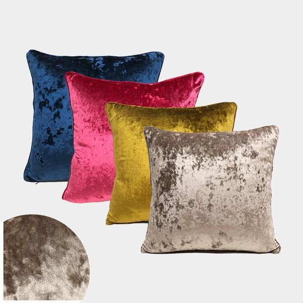 

cushion/decorative pillow soft luxury velvet cases champagne golden rose red navy blue peacock green covers decorative throw