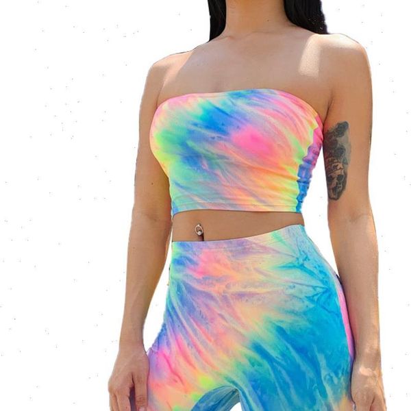 

summer two pieces set streetwear womens tracksuits print tank pants casual clothing skinny ladies suits, Gray