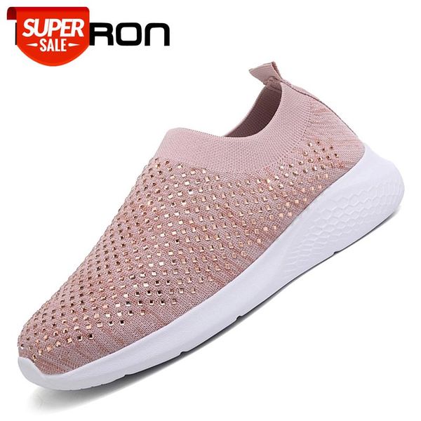 

swomen shoes woman flats casual slip on muffin rhinestone new crystal platform sneakers sapato chaussure zapatos de mujer #gy7p