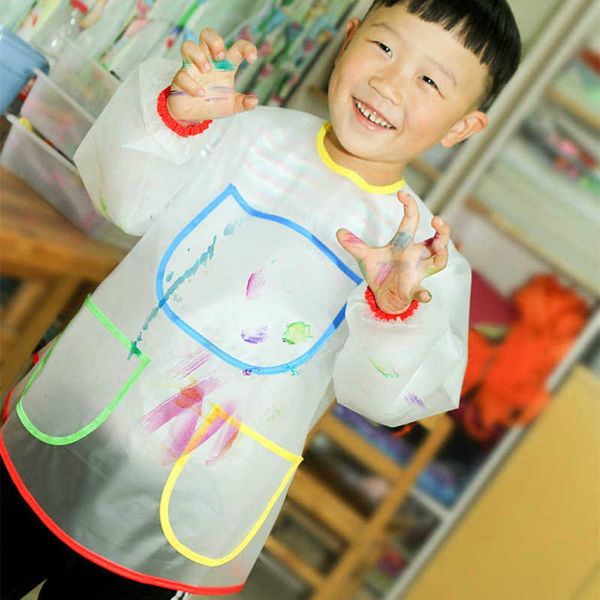 

apronschildren's painting, graffiti, fouling apron, kindergarten art painting clothes, reverse dressing, waterproof coverings, eating c