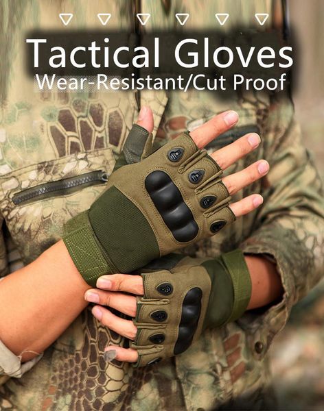 

cycling gloves wear-resistant tactical ridding waterproof shockproof outdoor camping sports motorcycle mountaineering, Black