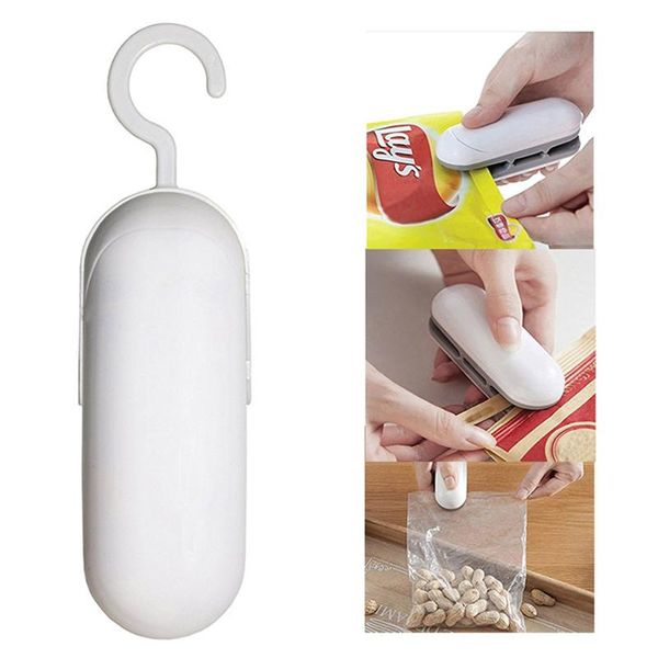 

mini portable home heat bag plastic sealing machine kitchen storage clips packaging