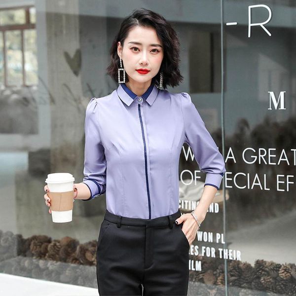 

elegant women blouses long sleeve ladies shirts office work wear blusas mujer de moda women's &, White