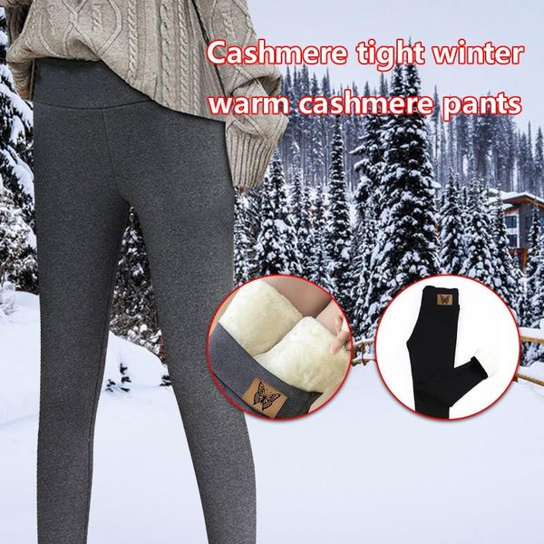 

casual women cozy leggings butterfly/cat logo winter warm soft velvet wool cashmere long pants trousers plus-sizes outdoor socks & hosiery, Black;white