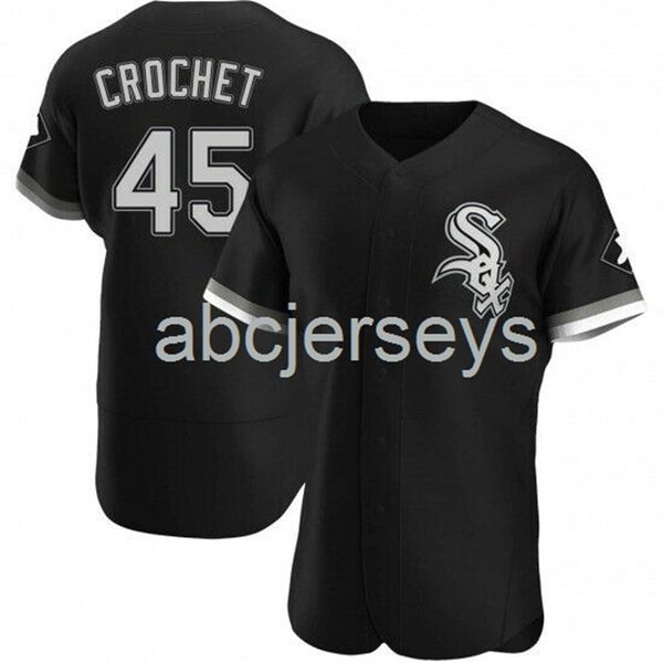

stitched custom garrett crochet #45 black ver2 baseball jersey xs-6xl
