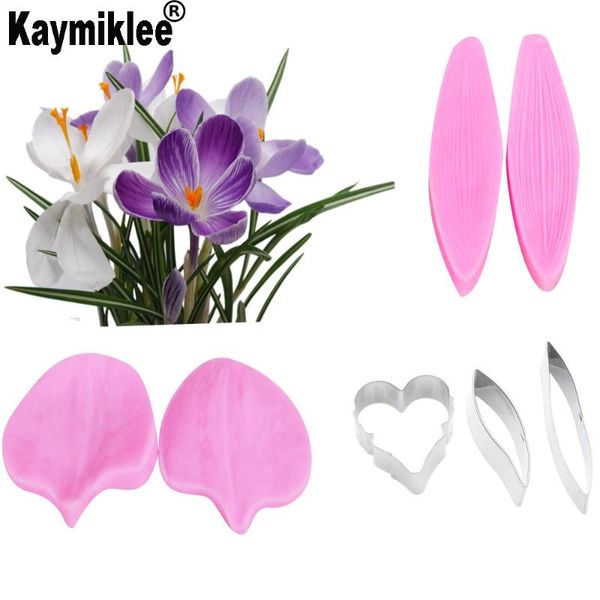 

cake tools orchid petal veiner &cutter flower silicone mould gumpaste sugarcraft fondant mold decorating cs190