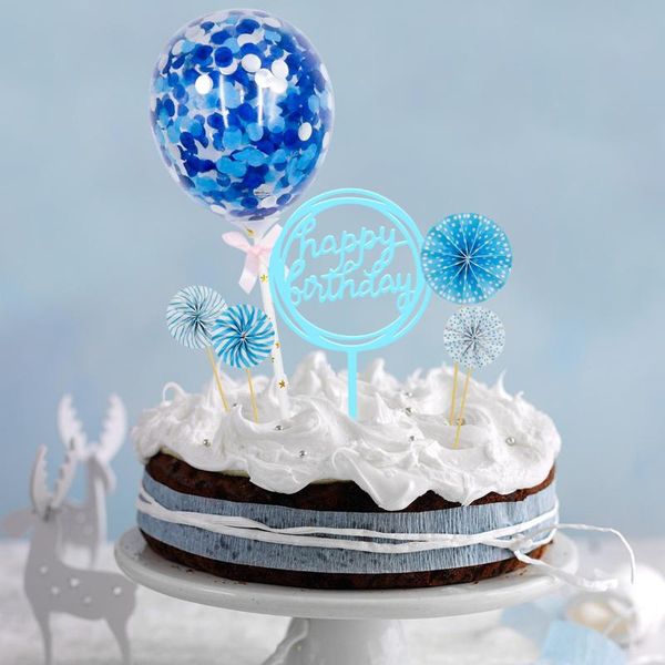 

other event & party supplies paper fans balloon cake er happy birthday insert card flags wedding decoration