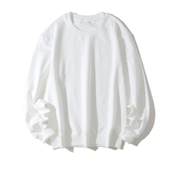 

men's t-shirts parklees 2021 solid cotton pull t shirt men long sleeve rib hem oversize o-neck plus size casual daily streetwear pullo, White;black