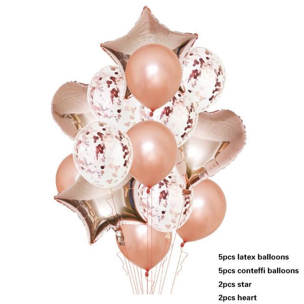 

party decoration 12 inch rose gold sparkle balloon birthday combination express wedding 010