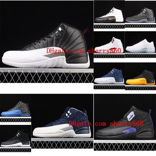 

jumpman 13s obsidian men basketball shoes red flint hyper royal bred 12s reverse flu game gamma blue university gold mens trainer, White;red