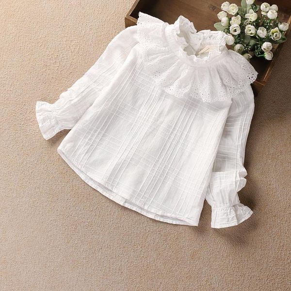 

shirts #lhe57 spring& autumn kids white lace full sleeve blouses baby girl cotton blouse girls long shirt, White;black