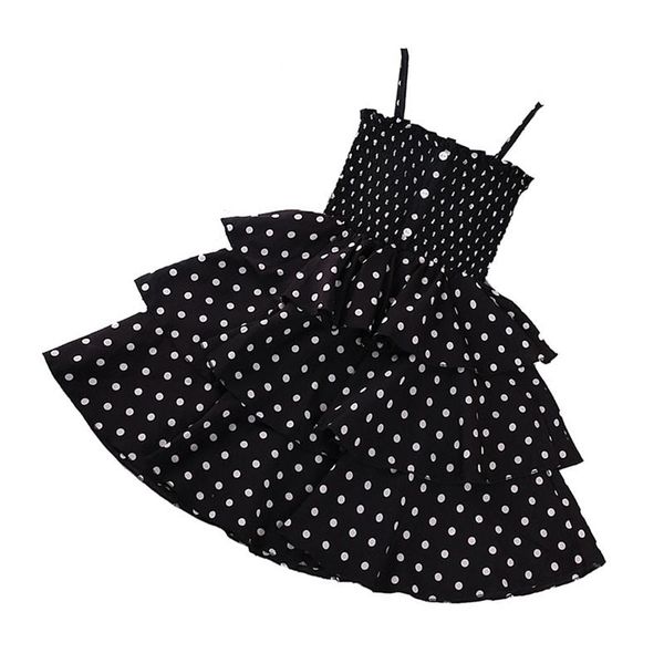

girl's wave point princess dress, beautiful off-shoulder ruffled neckline muti-layer one-piece strip tiered dress for summer dresses, Red;yellow