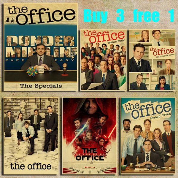 

wall stickers office tv program vinatge vintage kraft paper poster bar cafe home art sticker decoration