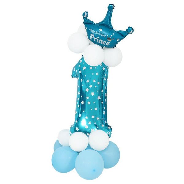 

foil balloon number latex blue huge baby shower party kids birthday decoration 1