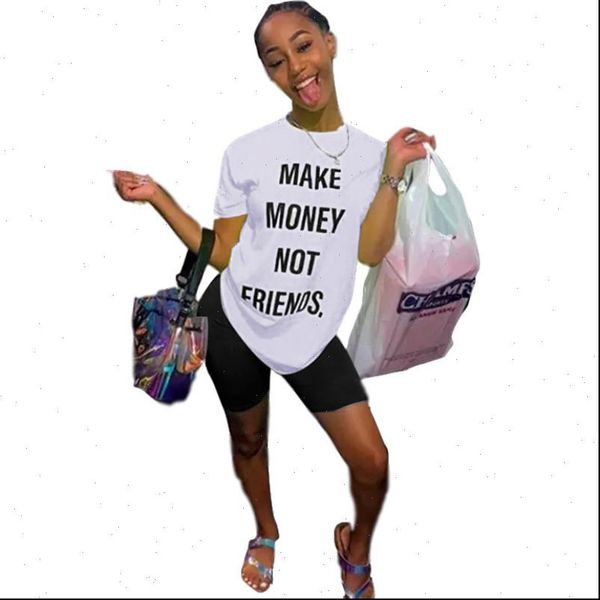 

2 piece set t shirt womens tracksuits biker shorts fitness joggers sweat letter print lounge wear two outfits, Gray