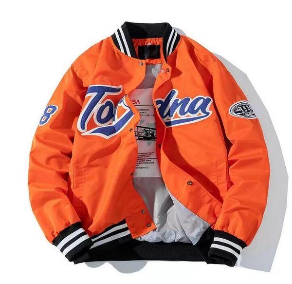 

men's jackets fashion hip hop varsity baseball jacket with embroidery spring autumn streetwear letterman coat outerwear s-xxl, Black;brown
