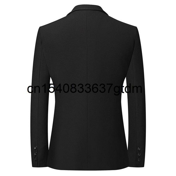 

autumn men's fattening plus size fashion casual black suit fat wool & blends