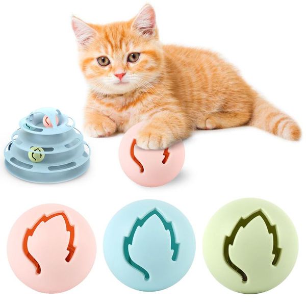 

cat toys pet interactive toy funny track roller play ball