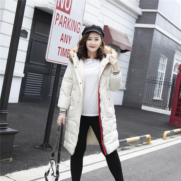 

women's down & parkas 2021 autumn winter fashions, long hat, cotton padded dress, fat and extra code, korean version thin coat women co, Black