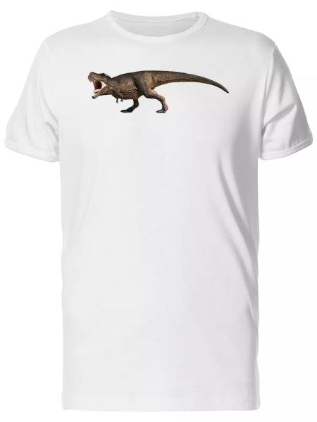 

t rex giving off a roar men's tee -image by shutterstock, White;black