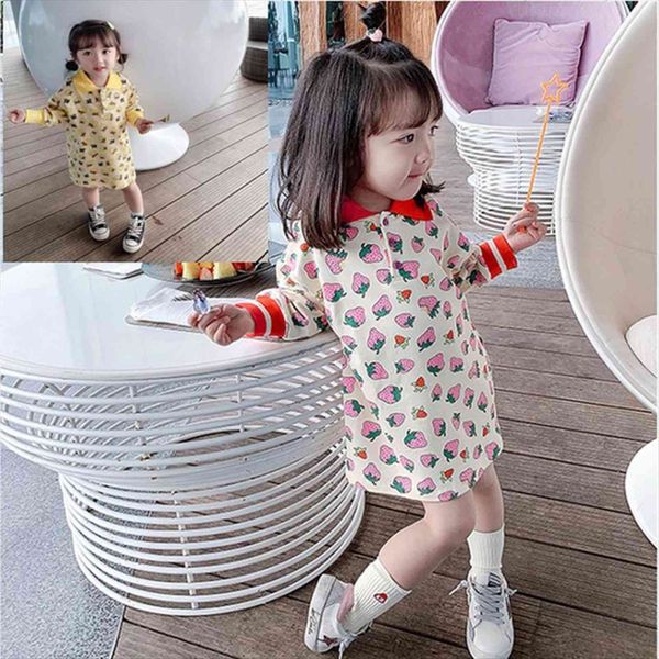 

girls dress lapel lovely sweater spring summer childrens wear kid clothes, Blue