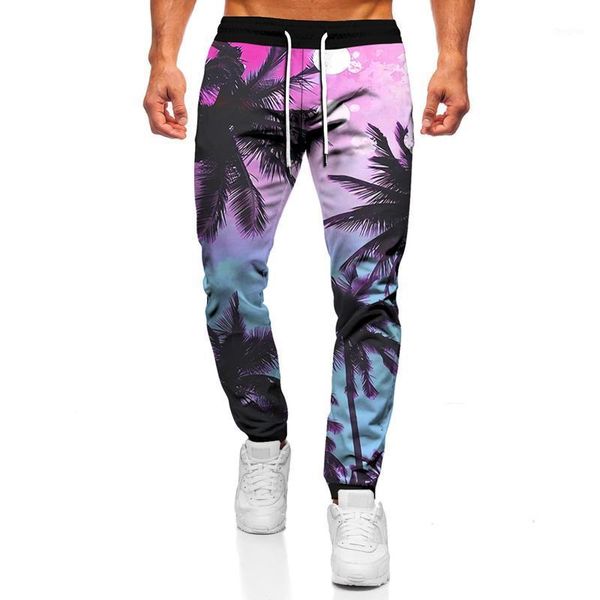 Männer Hosen Strand Kokosnuss Baum Landschaft 3D Gedruckt Jogginghose Casual Jogger Track Streetwear Männer/Frauen Hosen