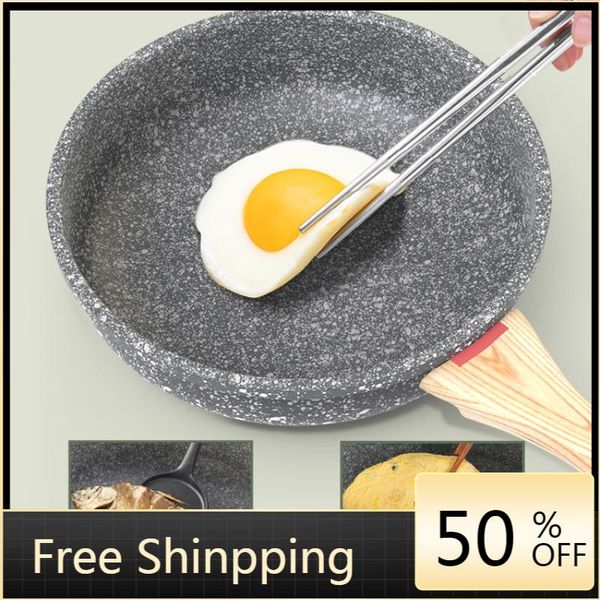 

pans lid non stick frying pan cooking pot breakfast dish steak cast iron kitchen saucepan panela japanese ag50jg