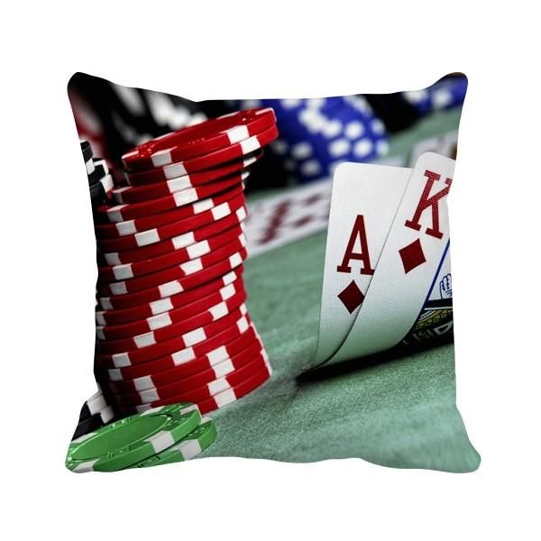 

pillow scattered poker po chips throw square cover